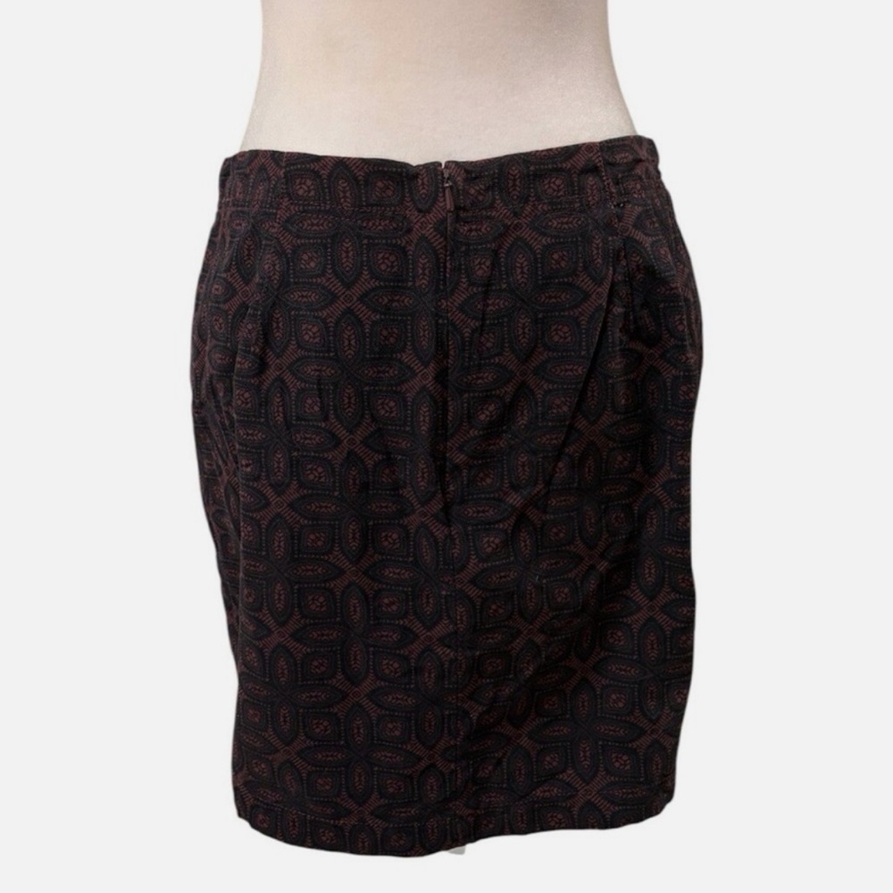 Banana Republic Red Burgundy Patterned Pencil Skirt Size 0 - Picture 10 of 11